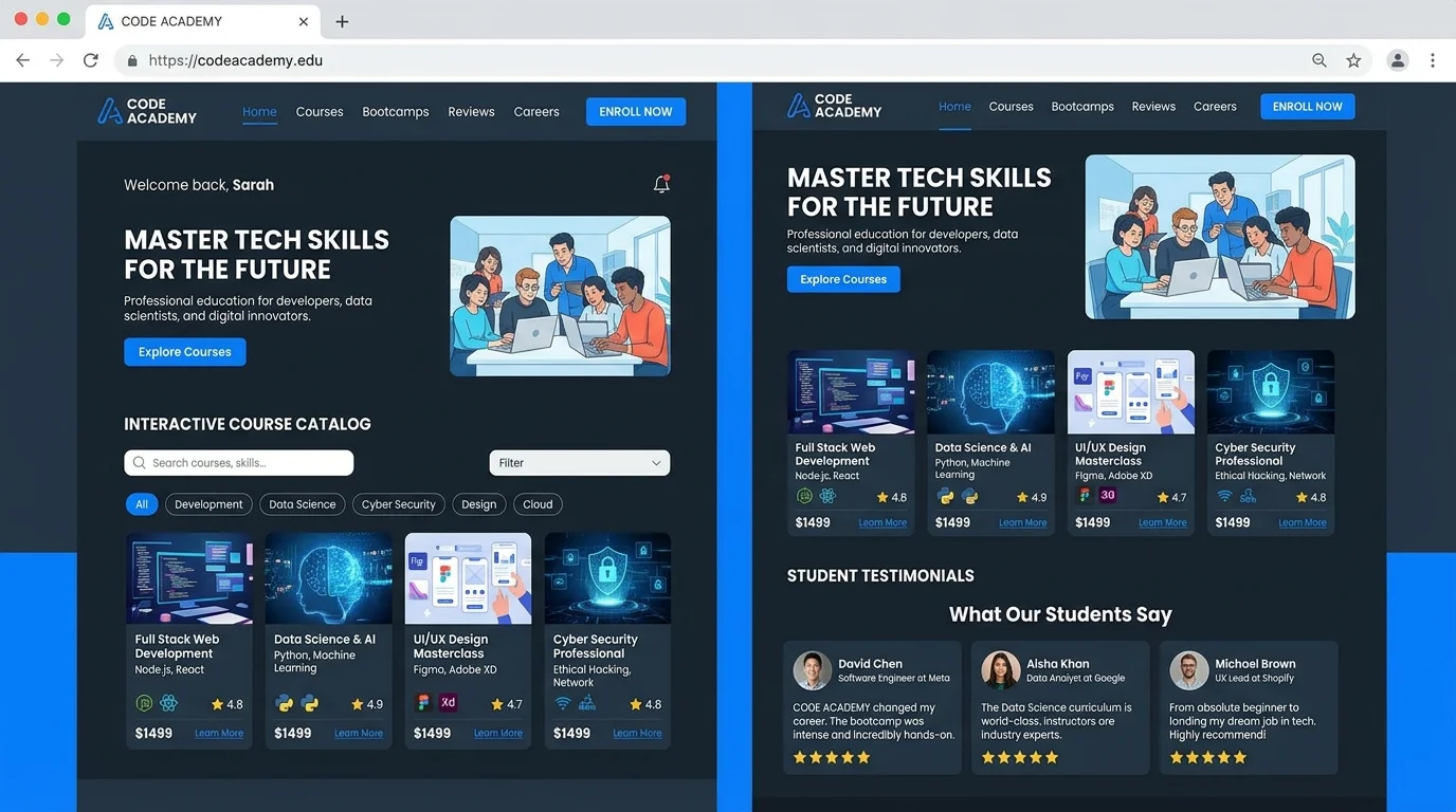 Website học viện công nghệ & đào tạo