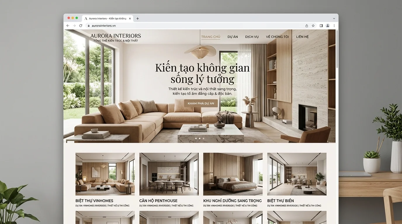 Website giới thiệu sản phẩm & kiến trúc
