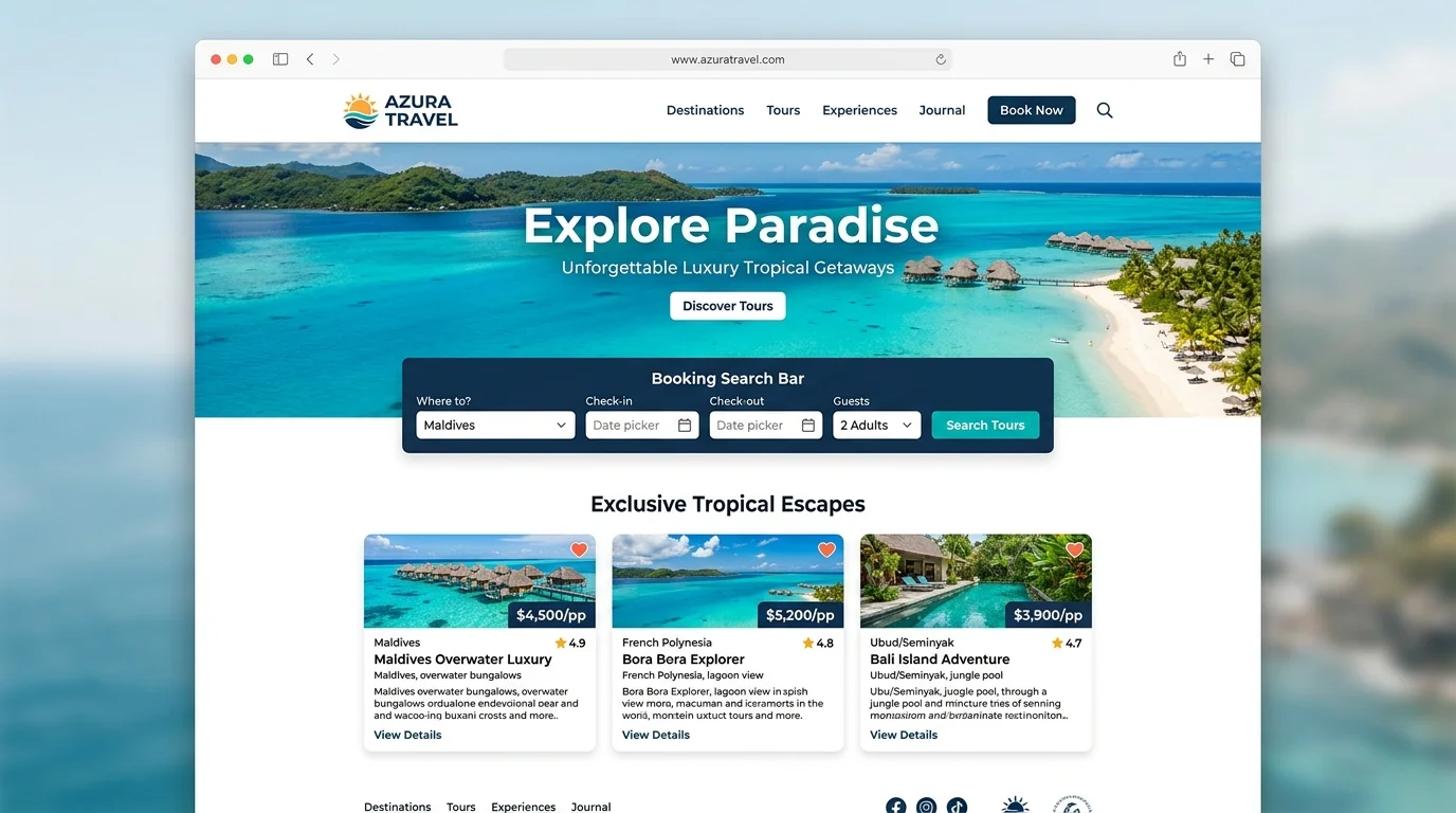 Website tour du lịch & khám phá trải nghiệm